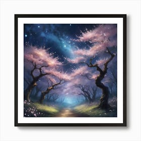 Sakura Blossoms paintings art print 1 Art Print