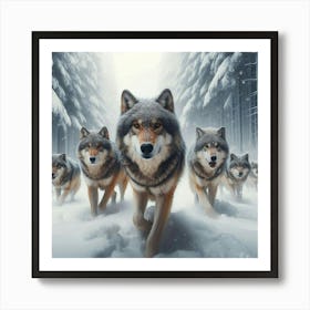 Wolf Pack Art Print