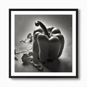 Black And White Pepper Art Print