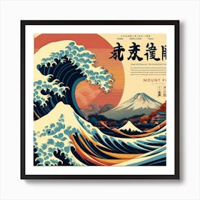 Great Mount Fuji Travel Poster Art Print