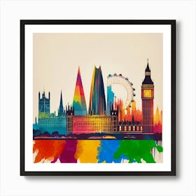 London City Modern mid century Art Art Print