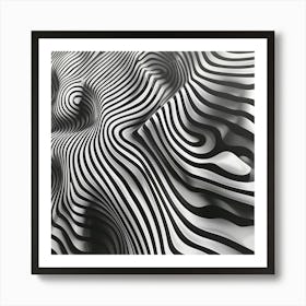 Abstract Wavy Lines 6 Art Print