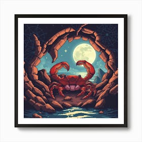 Crab In The Cave 21 Art Print