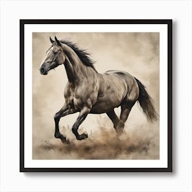 Horse Galloping Art Print