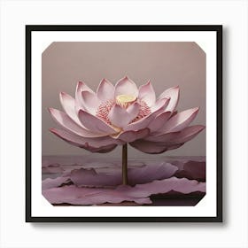 Aesthetic style, Large mauve lotus flower Art Print