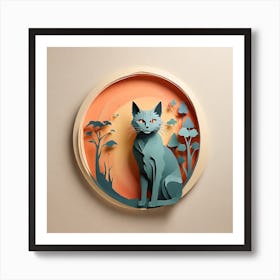 Cat In The Forest Art Print