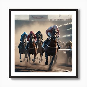 Horse Race 19 Art Print