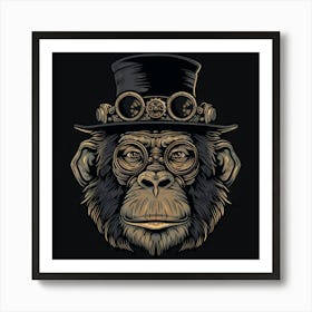 Steampunk Monkey 8 Art Print