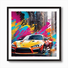 Graffiti Splatter Painting Art Print