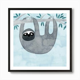Sloth Hanging Out Watercolor Art Print