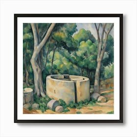 Millstone And Cistern Under Trees Paul Cezanne Art Print 1 Art Print