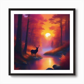 Deer In The Forest 8 Poster