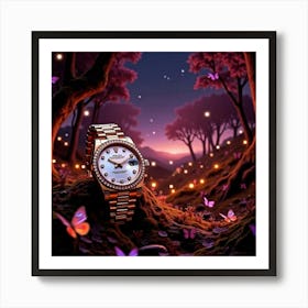 Butterfly In The Forest Art Print