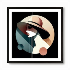 Woman In A Hat 15 Art Print