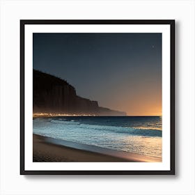 Beach At Night Art Print