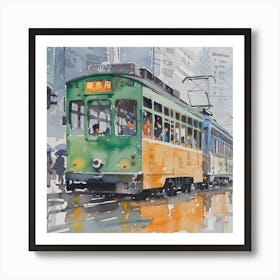 Hong Kong Tram Art Print