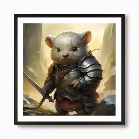 Rat In Armor Art Print