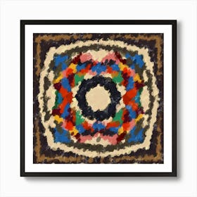 Abstract Color Sphere Mandala Art Print