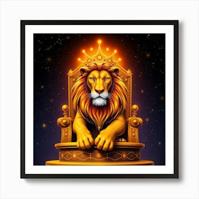 King Lion 2 Art Print