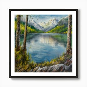 Lake In The Mountains 11 Art Print