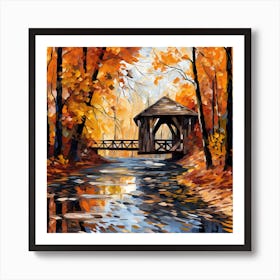 Autumn Bridge 9 Art Print