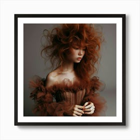 Red Haired Girl Art Print