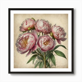 Pink Peonies 1 Art Print