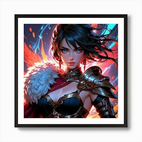 Default A Gracefully Fierce Anime Warrior Princess Her Intrica 2 (8) Art Print