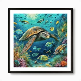 Sea Turtle 4 Art Print