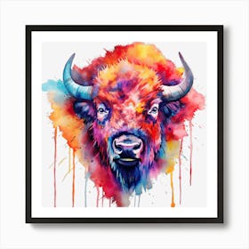 Buffalo Head Painting 1 Poster