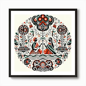 Russian Folk Art 1 Art Print