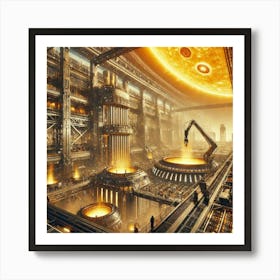 A Dynamic Scene Of The Solar Forges Art Print