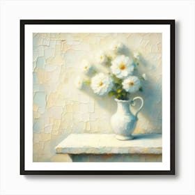 Daisies In A Vase Art Print