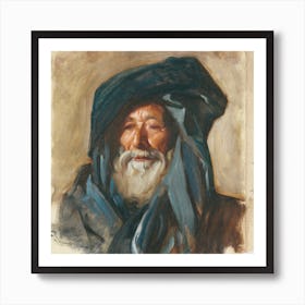 Old Man With A Dark Mantle, John Singer Sargent Art Print