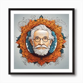 Wise man mandala Art Print