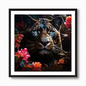 Panther In The Forest Art Print