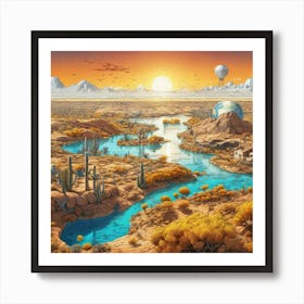 Desert Landscape 28 Art Print