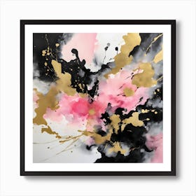 Pink And Gold Art Print