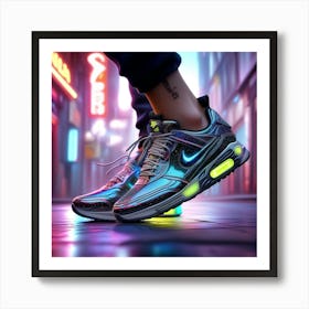 Neon Nike Air Max Art Print