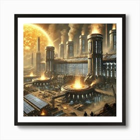 A Powerful Scene Of The Sun Forges Art Print