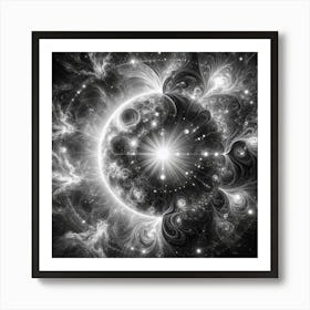 Black and White Abstract Art 239 Art Print