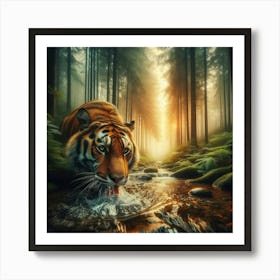 Tiger In The Forest 1 Art Print