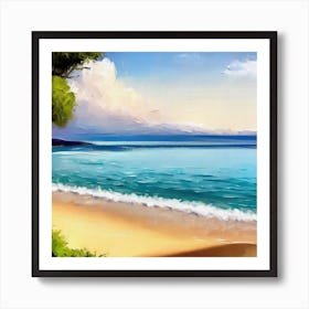 Beach Painting 1 Art Print