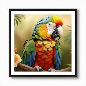 Colorful Parrot 2 Art Print