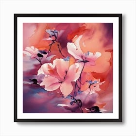 Pink Flowers Art Print