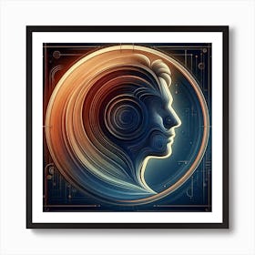 Abstract Portrait Of A Woman Art Print