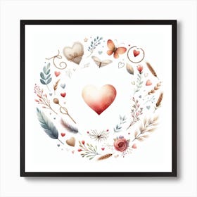 Love and Heart Valentine's Day 5 Art Print