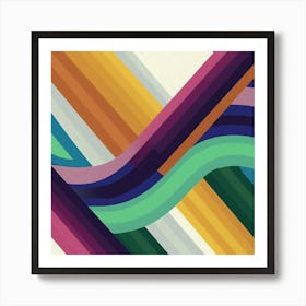 Abstract Road Lines Art Print