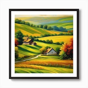 Autumn In The Countryside 1 Art Print