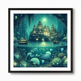 Underwater City 12 Art Print